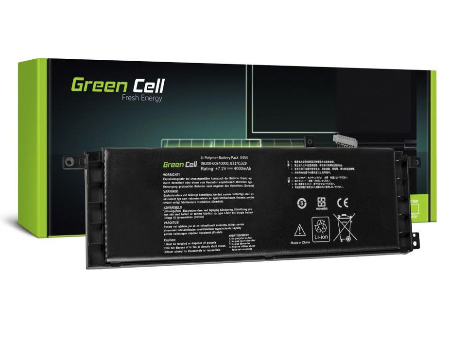Battery for laptop GREEN CELLasus X553, X553M, F553, F553M, 7.2V, 3800mAh