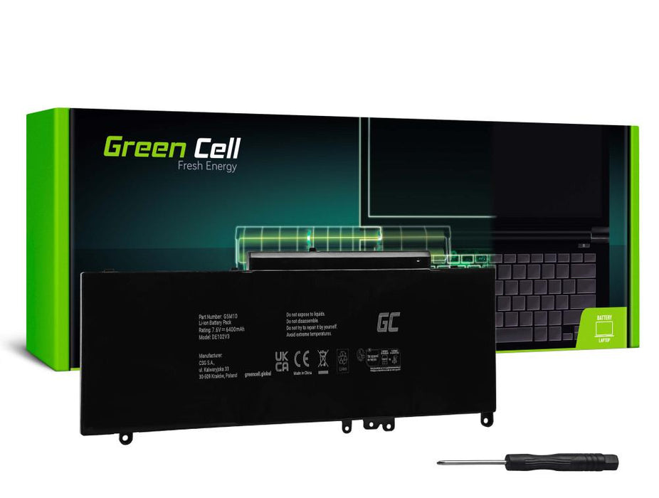 Laptop Battery Dell Latitude E5250 E5450 E5550 G5M10 0WYJC2 7.6V 6200mAh GREEN CELL