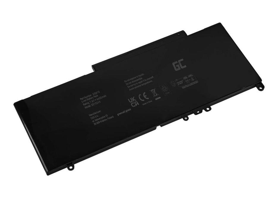 Laptop Battery Dell Latitude E5250 E5450 E5550 G5M10 0WYJC2 7.6V 6200mAh GREEN CELL