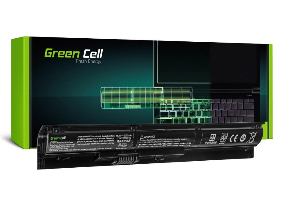 Laptop battery GREEN CELL, VI04 HSTNN-LB6J for HP Pavilion 14 15 17 and HP Envy 14 15 17, 14.4V, 2200mAh