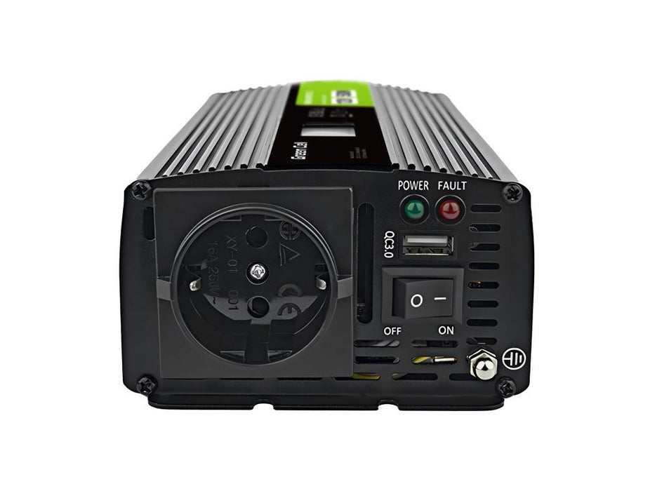 Inverter GREEN CELL, 12/220V, DC/AC, 500W/1000W INVGC12P500LCD LCD, Pure sine wave
