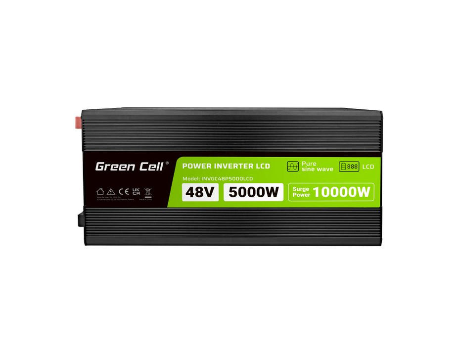 Inverter GREEN CELL, 48/220V, DC/AC, 5000W/10000W, INVGCP5000LCD LCD pure sine wave