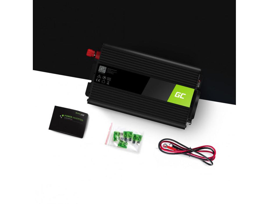 Inverter GREEN CELL, 12/220V, DC/AC, 1000W/2000W, Pure sine wave