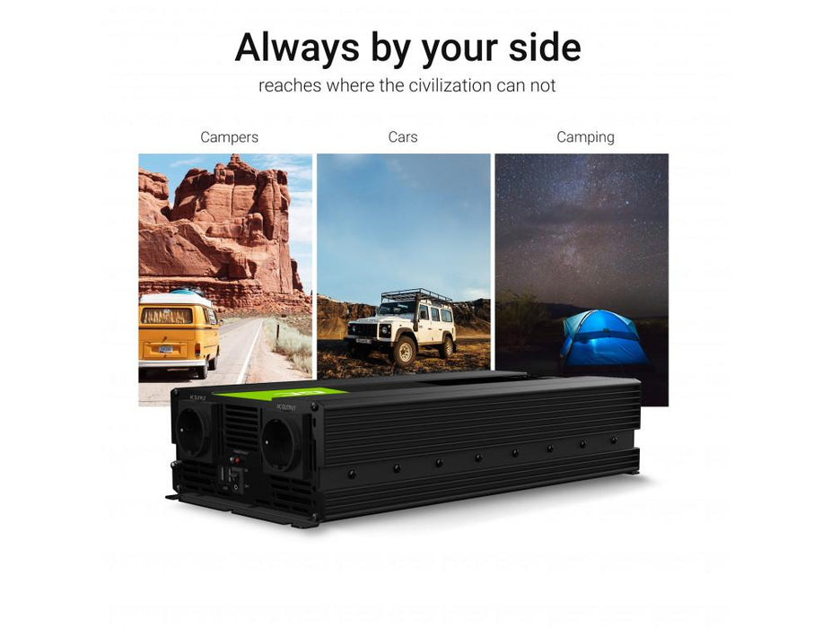 Inverter GREEN CELL, 12/220V, DC/AC, 3000W/6000W, Modified sine wave