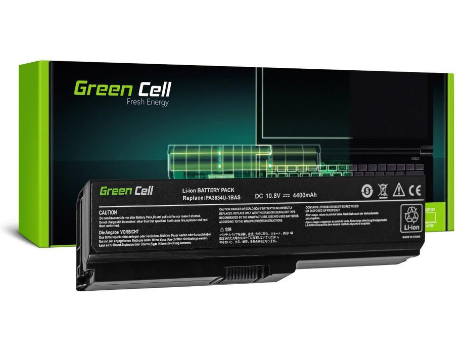 GREEN CELL laptop battery, Toshiba Satellite C650 C650D C660 C660D L650D L655 L750 PA3635U PA3817U, 10.8V, 4400mAh