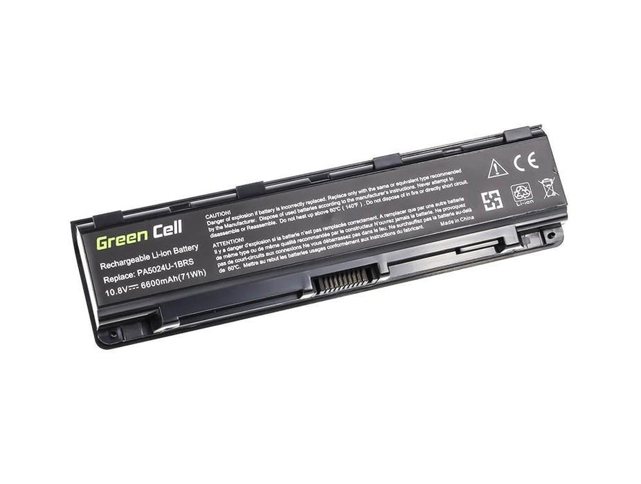 Laptop battery GREEN CELL, Toshiba Satellite C850 C855 C870 L850 L855 PA5024, 10.8V, 6600mAh