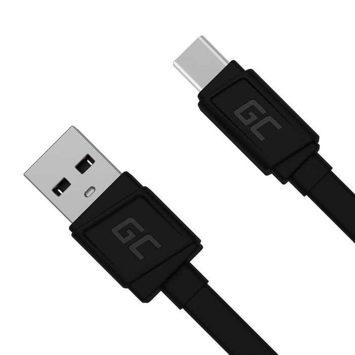 Cable USB - USB-C Green Cell GCmatte, 25cm, with Ultra Charge, QC 3.0