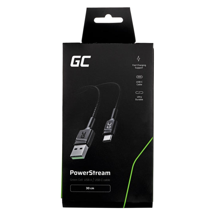 Green Cell KABGC25 USB cable 0.3 m USB A USB C Black