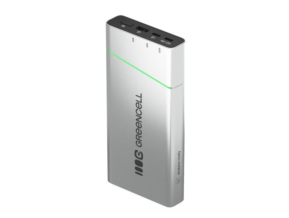 Green Cell PBPLGC20P power bank Lithium-Ion (Li-Ion) 20800 mAh Aluminium, Black, Green, Light grey, Silver