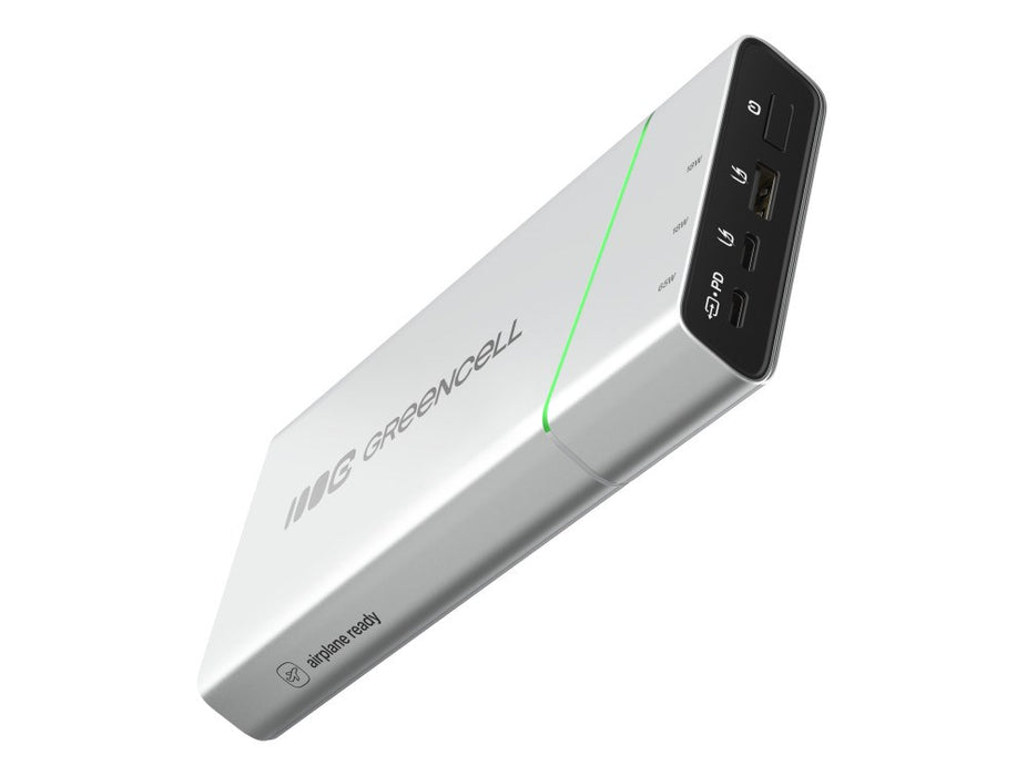 Green Cell PBPLGC20P power bank Lithium-Ion (Li-Ion) 20800 mAh Aluminium, Black, Green, Light grey, Silver