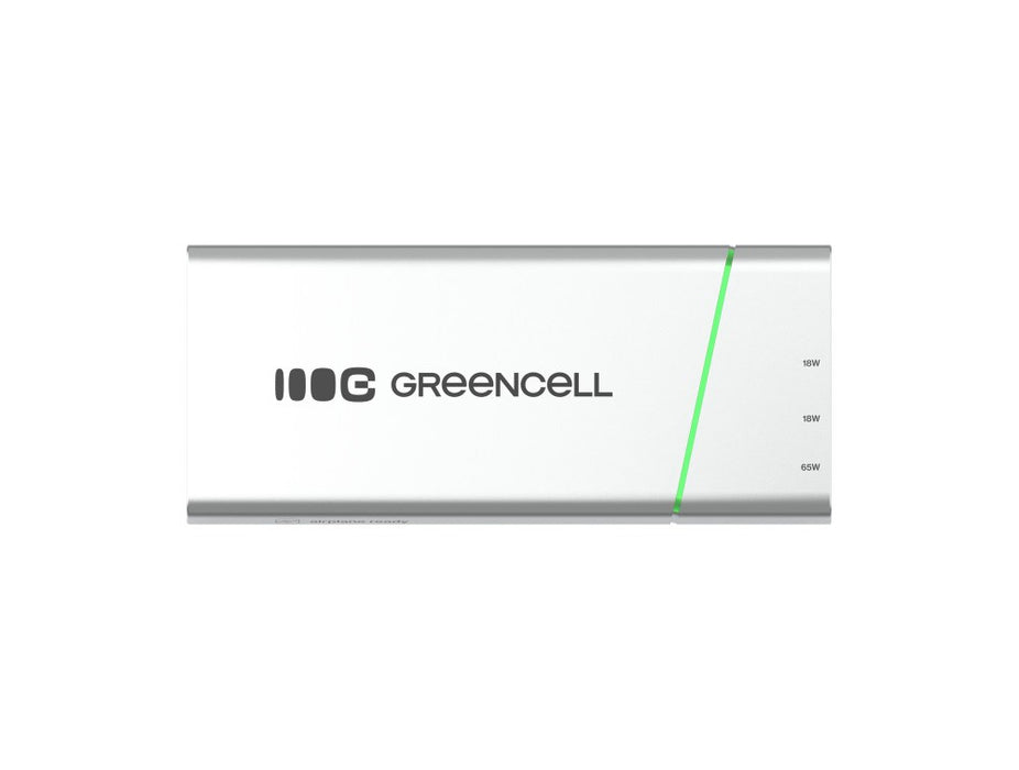Green Cell PBPLGC20P power bank Lithium-Ion (Li-Ion) 20800 mAh Aluminium, Black, Green, Light grey, Silver