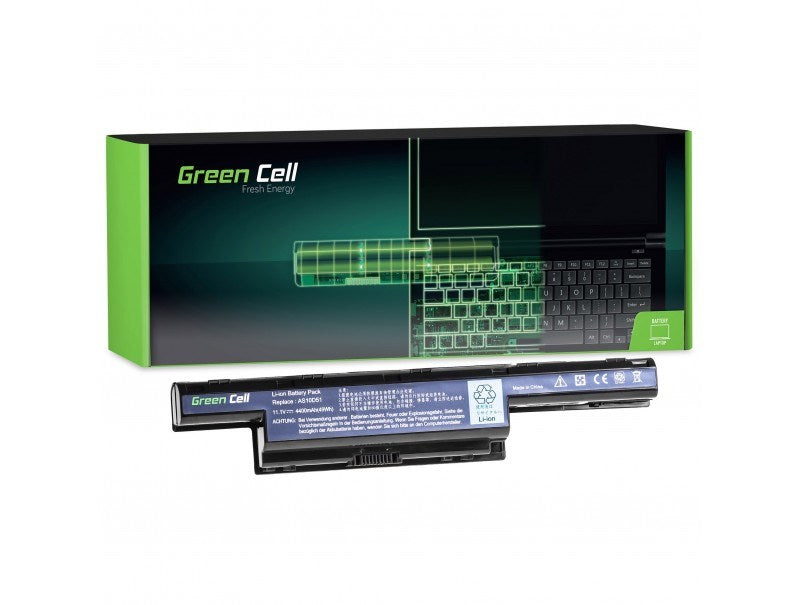 Laptop battery GREEN CELL, Acer Aspire AS10D31 5733 5741 5742 5742G 5750G E1-571, TravelMate 5740 5742, 11.1V, 4400mAh