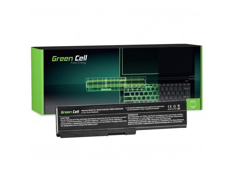 GREEN CELL laptop battery, Toshiba Satellite C650 C650D C660 C660D L650D L655 L750 PA3635U PA3817U, 10.8V, 4400mAh