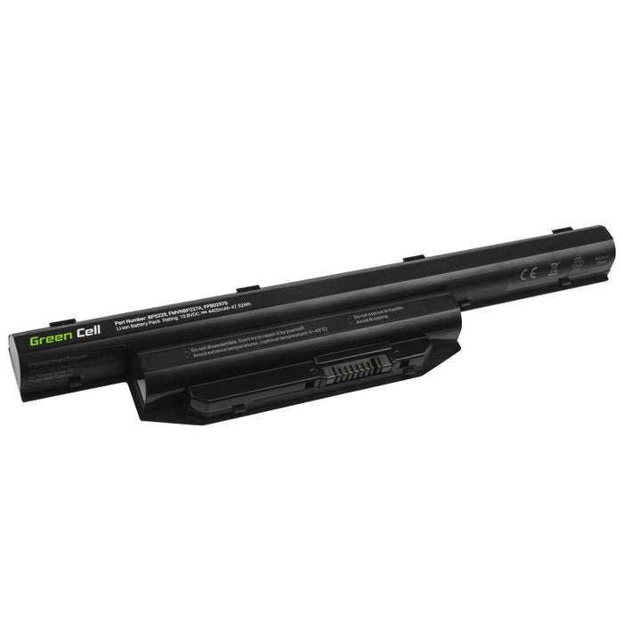 Battery for laptop GREEN CELL, Fujitsu LifeBook A514, A544, A555, AH544, AH564, E547, E554, E733, E734, E743, E744, E746, E753, E754, S904, 10.8V, 4400mAh