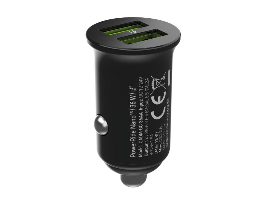 Green Cell Car Charger GC PowerRide Nano36 36W 6A 2x USB-A