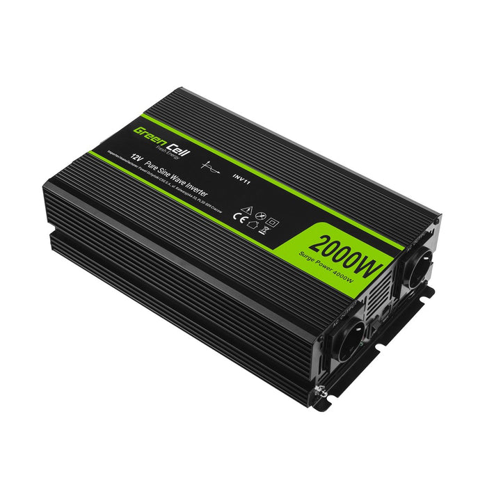 Inverter GREEN CELL, 12/220V, DC/AC, 2000W/4000W, Pure sine wave