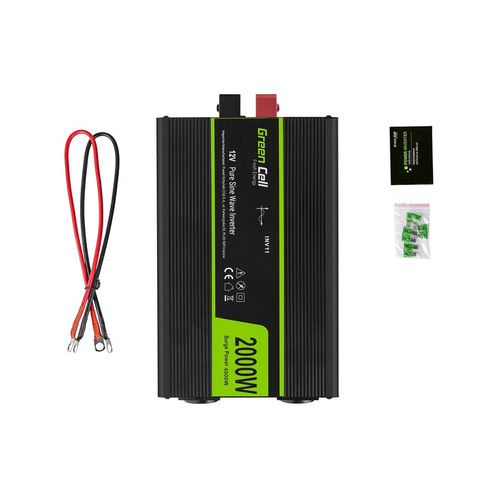 Inverter GREEN CELL, 12/220V, DC/AC, 2000W/4000W, Pure sine wave