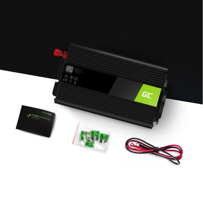 Car inverter voltage converter Green Cell INV08 12V to 230V 1000W/2000W, modified sine wave