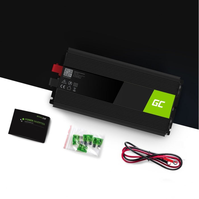 Inverter GREEN CELL, 12/220V, DC/AC, 1500W/3000W, Modified sine wave
