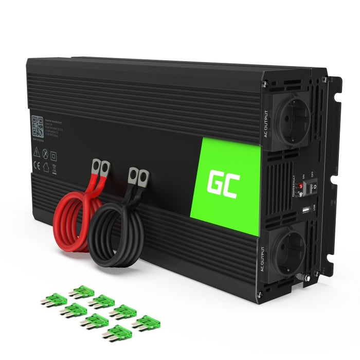 Inverter GREEN CELL, 12/220V, DC/AC, 1500W/3000W, Modified sine wave