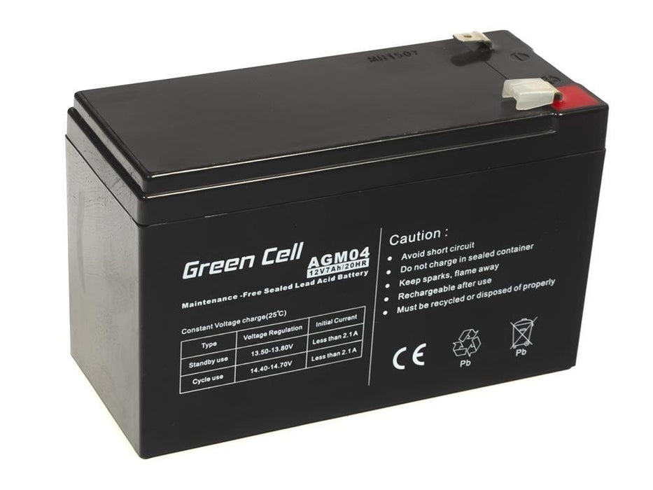 Rechargeable battery AGM 12V 7Ah Maintenancefree for UPS ALARM