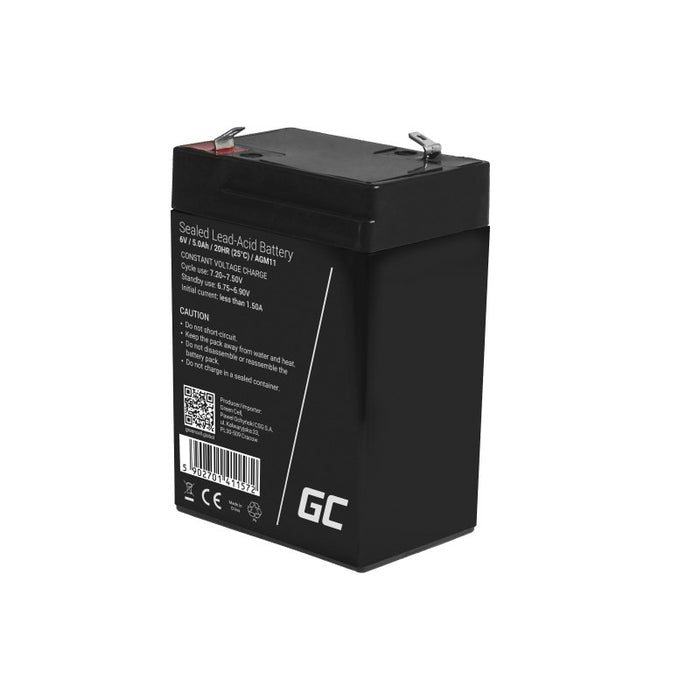 Rechargeable battery AGM 6V 5Ah Maintenancefree for UPS ALARM