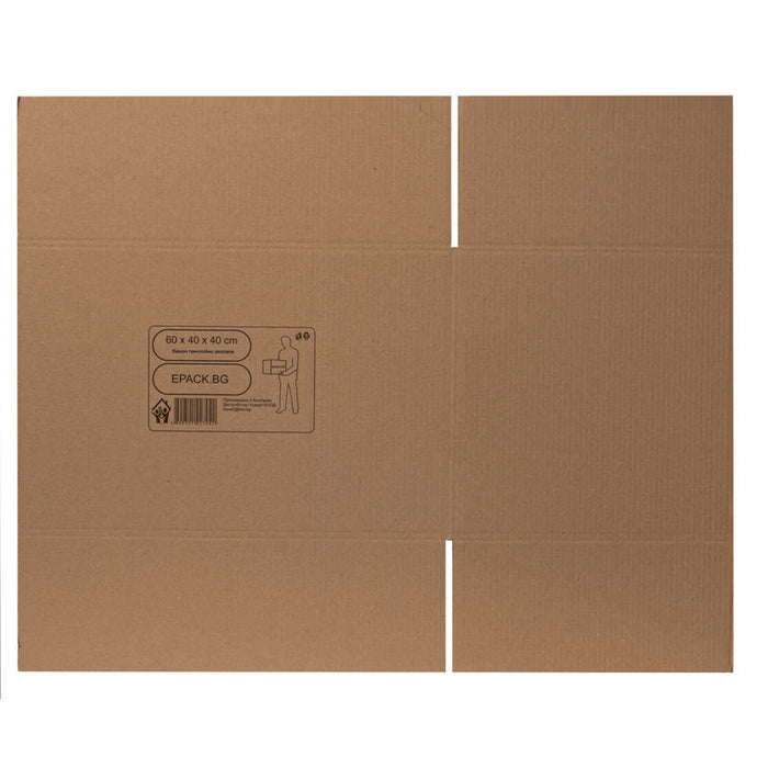 MOVING CARTONS THREE-LAYER CORRUGATED CARDBOARD 40X40X60 CM GREEN WAY