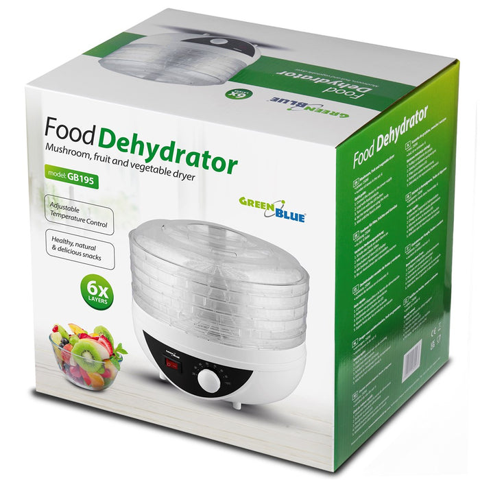 GreenBlue mushroom, vegetable and fruit dryer, 250W power, very quiet, 5 sieves, GB195
