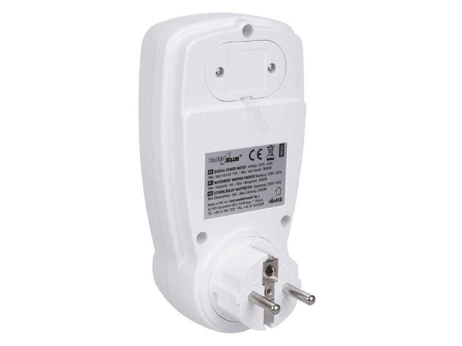 Greenblue GB202 wattmeter White 0 - 9999 W Built-in display LCD