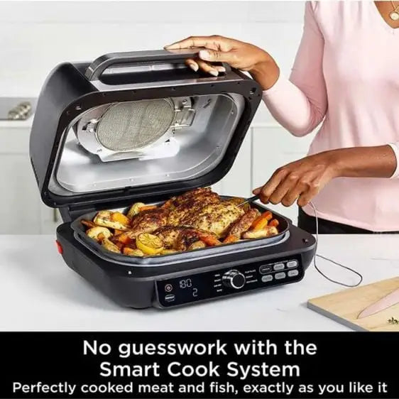 Grill NINJA Foodi MAX Pro Health Grill Flat Plate & Air Fryer AG651 - Здравословно хранене<<<Малки