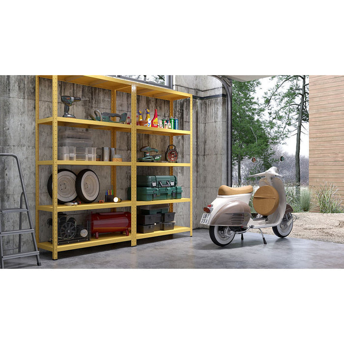 METAL RACK GRIMA 187X100X40 CM. YELLOW