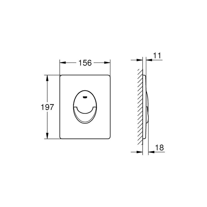 GROHE START FLUSH STRUCTURE BUTTON
