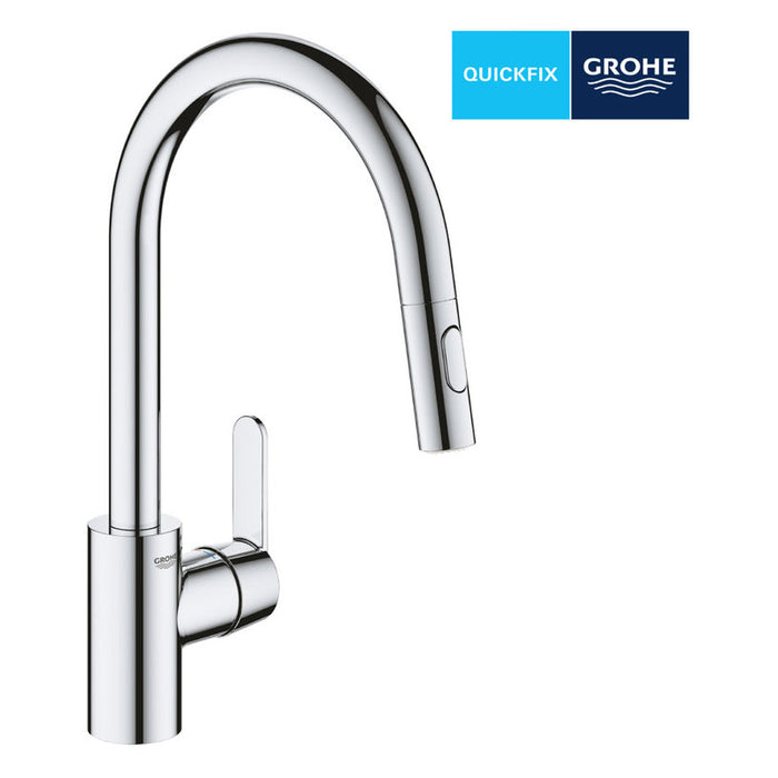 GROHE GET DUAL KITCHEN FAUCET WITH PULL-OUT SHOWER