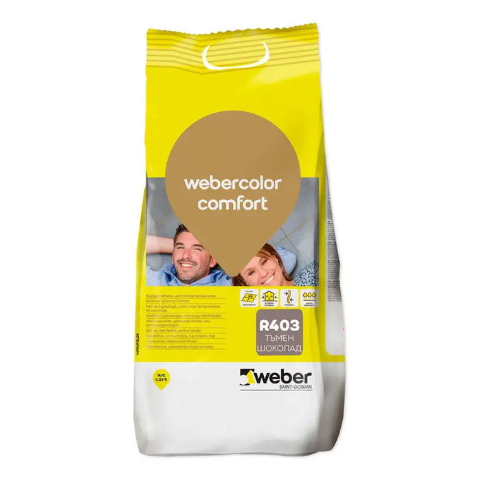 GROUTING MIXTURE FOR INTERNAL AND EXTERNAL USE WEBER COLOR COMFORT R403 CHOCOLATE - Фуги<<<Лепила за плочки фуги