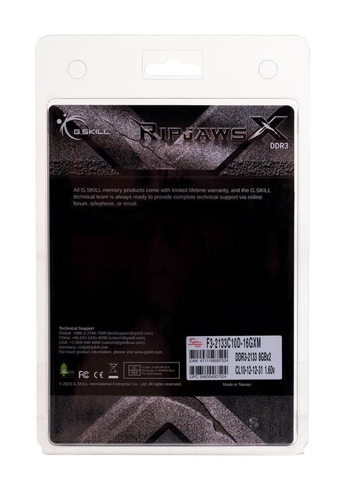 G.Skill RipjawsX 16GB (8GBx2) DDR3-2133 MHz memory module 2 x 8 GB