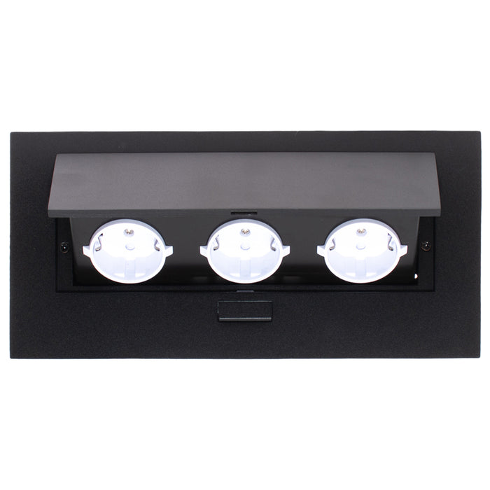 BUILT-IN SWITCH 3 SOCKETS 1.5M CABLE BLACK GTV