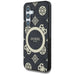 Guess 4G Background Gold Electroplated Peony Pattern MagSafe case for Samsung Galaxy S25 black - Cell phone cases