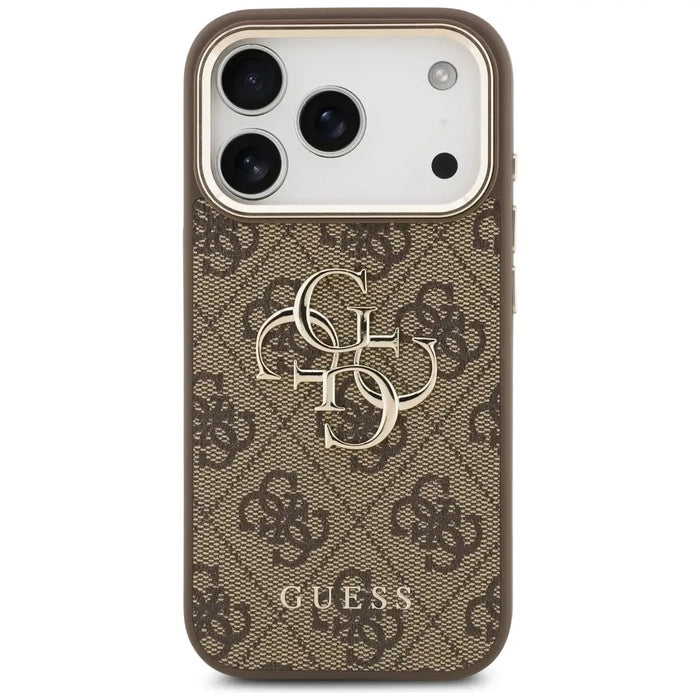 Guess 4G Big 4G Classic Logo Case for iPhone 17 Pro - Brown and Gold - Cell phone cases and covers<<<HurtelXML