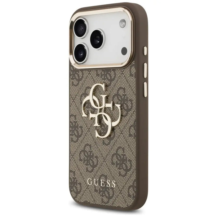 Guess 4G Big 4G Classic Logo Case for iPhone 17 Pro Max - Brown and Gold - Cell phone cases and covers<<<HurtelXML