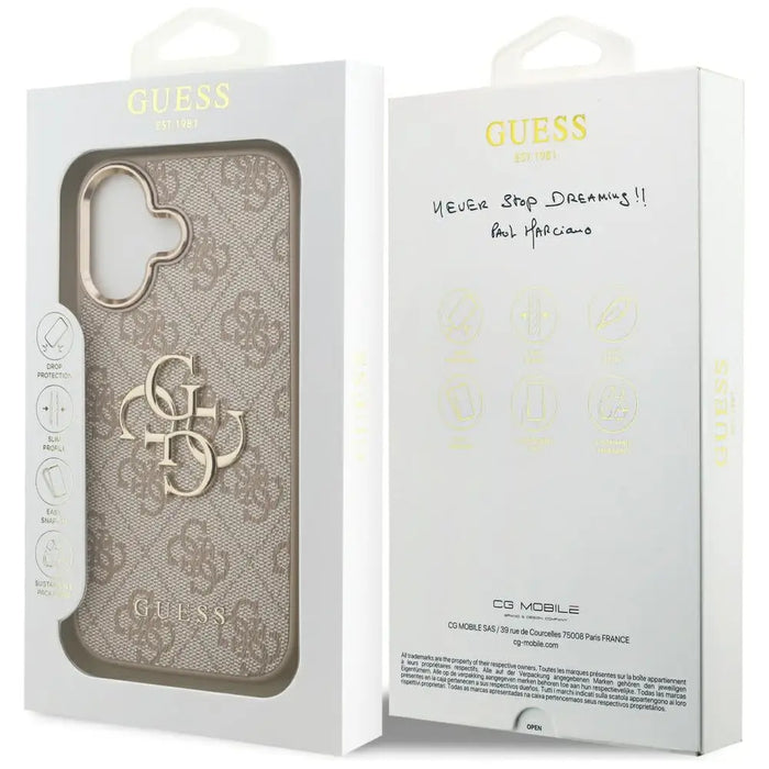 Guess 4G Big 4G Classic Logo Case for iPhone 17 - Rose Gold - Cell phone cases and covers<<<HurtelXML