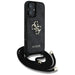 Guess 4G Big Logo Cord Stap Crossbody Case for iPhone 16 Black - Cell phone cases and covers<<<HurtelXML