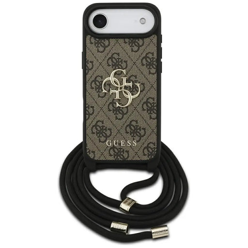 Guess 4G Big Logo Cord Stap Crossbody Case for iPhone 17 Air - Brown - Cell phone cases and covers<<<HurtelXML