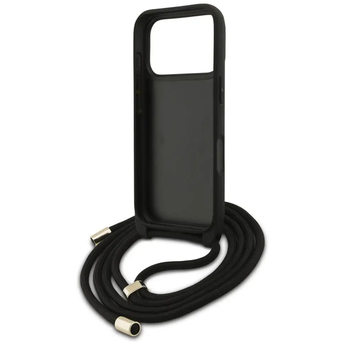Guess 4G Big Logo Cord Stap Crossbody Case for iPhone 17 Pro Max - Black - Cell phone cases and covers<<<HurtelXML