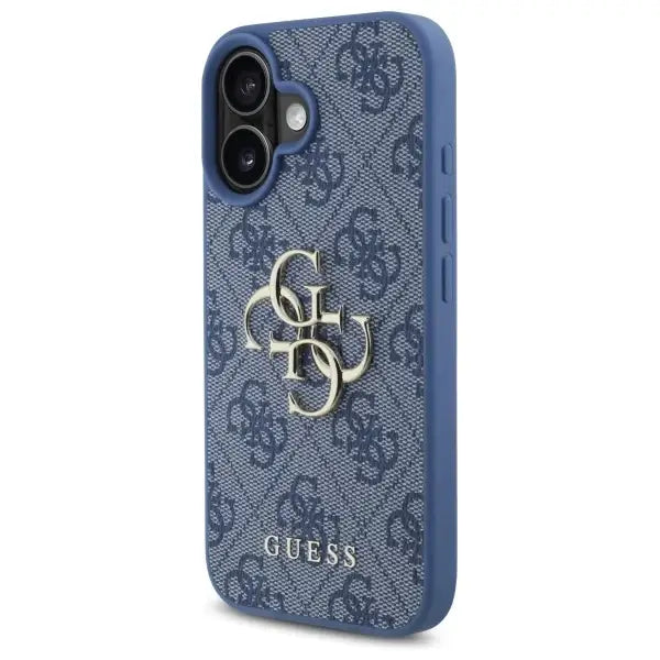 Guess 4G Big Logo iPhone 16 Case - Blue - Cell phone cases and covers<<<HurtelXML