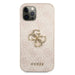 Guess 4G Big Metal Logo Case for iPhone 12 / 12 Pro - Pink - Cell phone cases and covers<<<HurtelXML