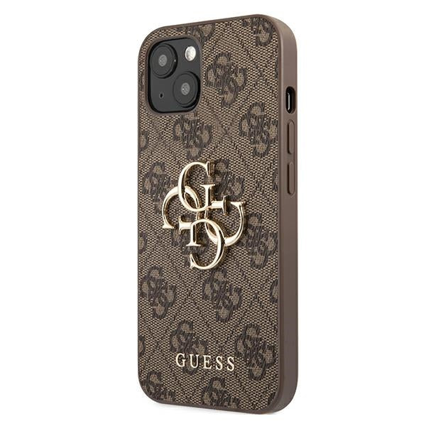 Guess 4G Big Metal Logo Case for iPhone 13 - Brown - Cell phone cases and covers<<<HurtelXML