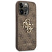 Guess 4G Big Metal Logo Case for iPhone 14 Pro - Brown - Cell phone cases and covers<<<HurtelXML