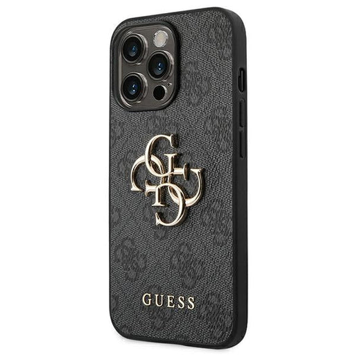 Guess 4G Big Metal Logo Case for iPhone 14 Pro - Gray - Cell phone cases and covers<<<HurtelXML