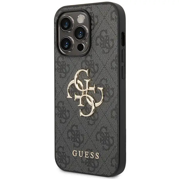 Guess 4G Big Metal Logo case for iPhone 15 Pro Max - gray - Cell phone cases and covers<<<HurtelXML