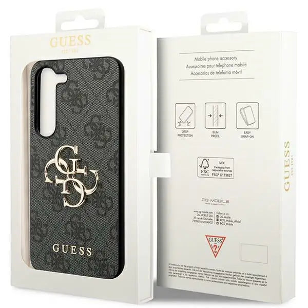 Guess 4G Big Metal Logo case for Samsung Galaxy S24+ - black - Cell phone cases and covers<<<HurtelXML